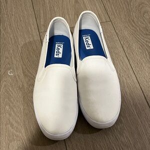 Keds Kids Classic White Slip-On Sneakers